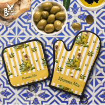 Mediterranean Yellow Stripe Personalised Olive Oil