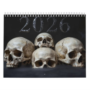 Medium 2026 Skull Art Calendar