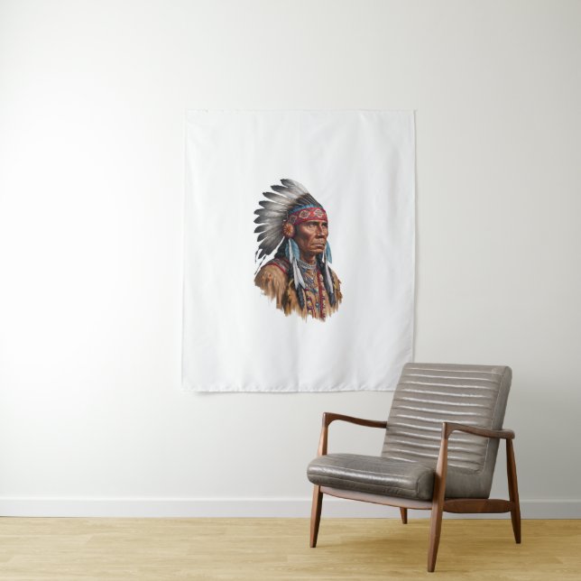 Medium (50" x 60") Tapestry - Native Americans (In Situ)