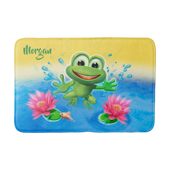 Medium bath mat Leap Frog design. (Front)