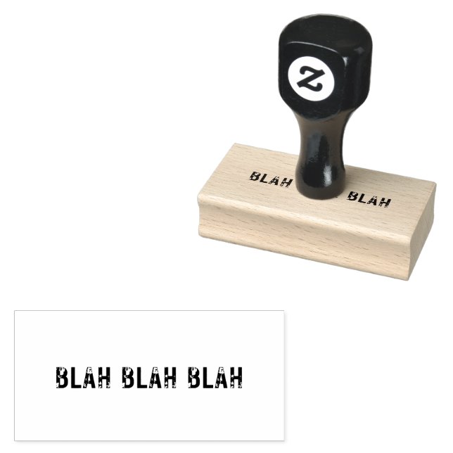 Medium BLAH BLAH BLAH Rubber Stamp (Stamped)