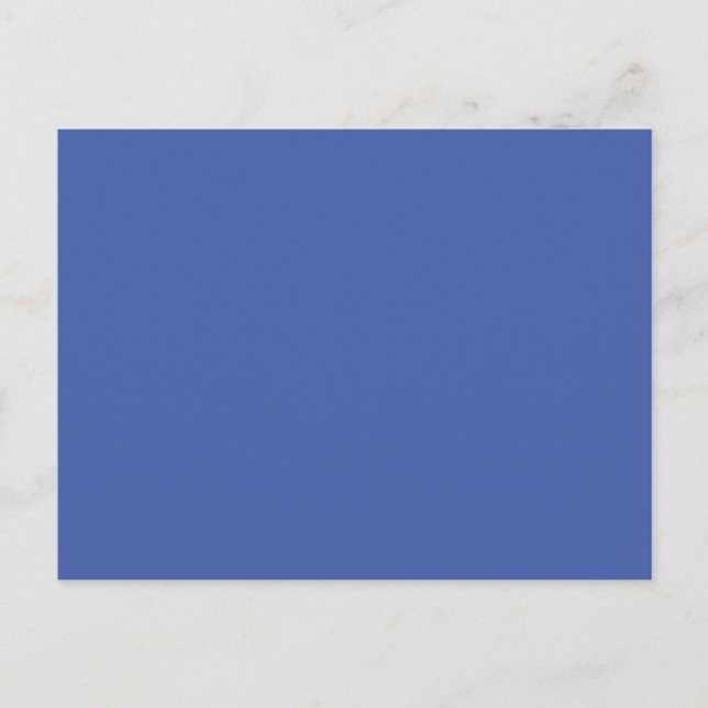 Medium Blue #445EAA, Faded Blue Announcement Postcard (Front)