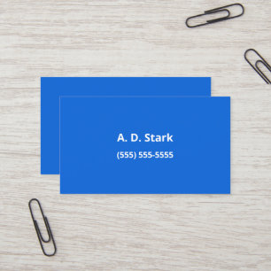 Medium Blue Minimalist Business Cards