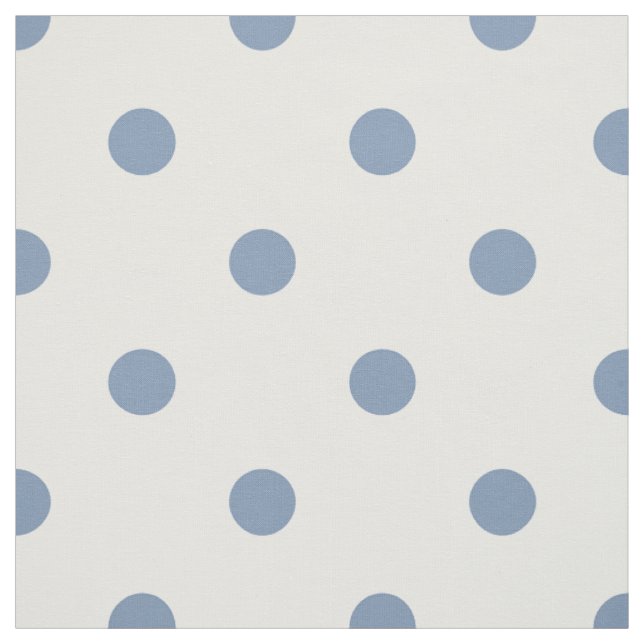 Medium Blue Polka Dots (large scale) Fabric (Swatch)