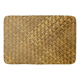 Medium Brown Natural Baskeweave Bath Mat