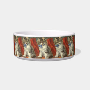 Medium Ceramic Pet Bowl Adorable kitty Cat!