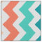 Medium Chevron Stripes Blue Coral Teal
