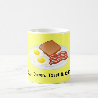 Medium Coffee Cup- Eggs, Bacon, Toast & Coffee Mug