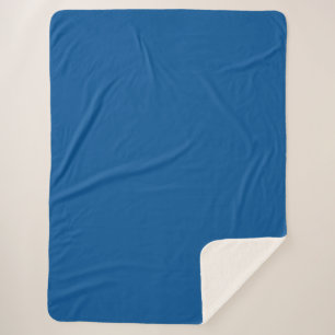 Medium Electric Blue Solid Color Sherpa Blanket