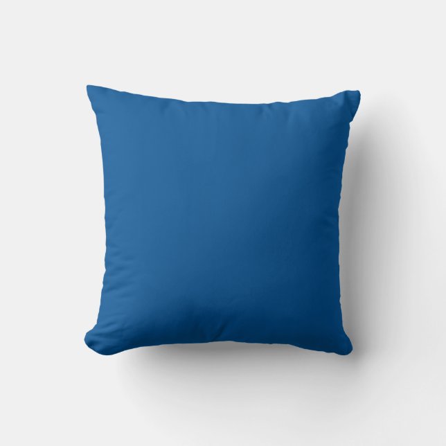 Medium Electric Blue Solid Colour Cushion (Front)
