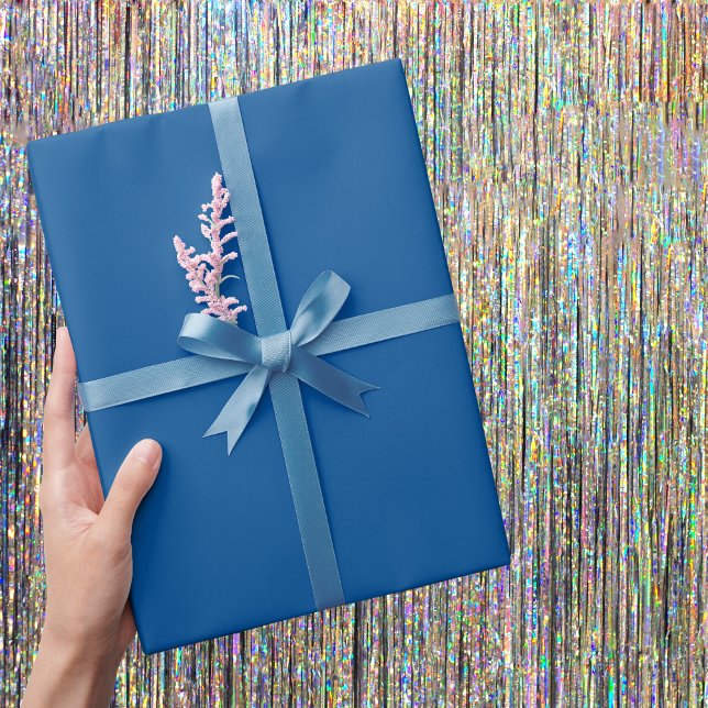 Medium Electric Blue Solid Colour Wrapping Paper (Creator Uploaded)
