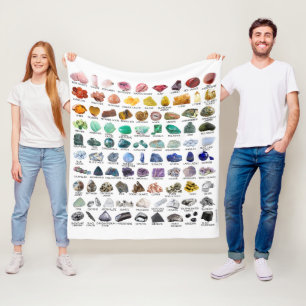 Medium Fleece Blanket Rainbow Crystals Collection 