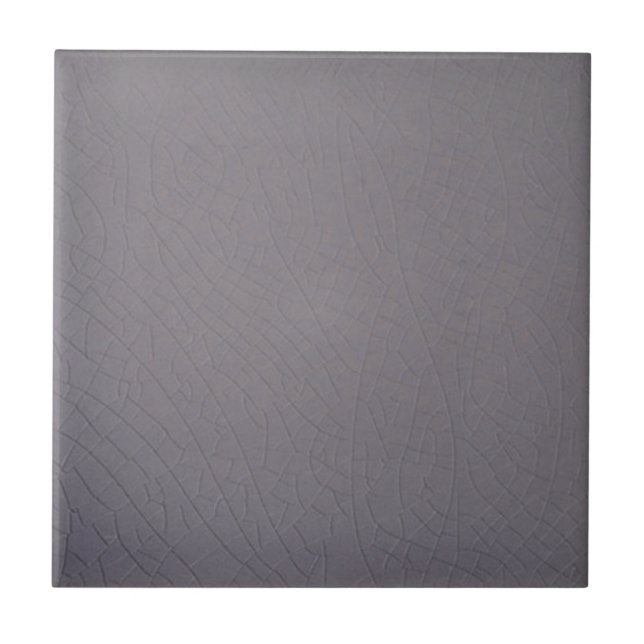 Medium Gray Faux Crackle Finish Repro Antique Tile (Front)