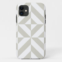 Medium Grey Geometric Deco Cube Pattern