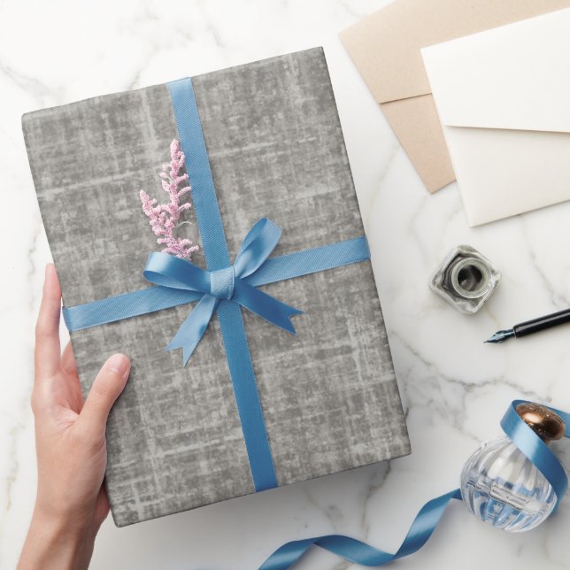 Medium Grey Linen Wrapping Paper (Gifting)