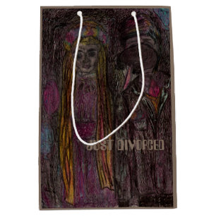 Medium, Matte Medium Gift Bag "JUST DIVORCED"