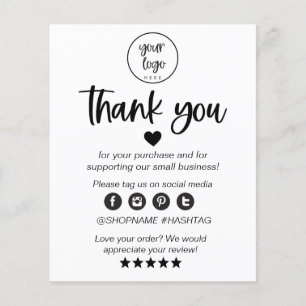 Medium - Modern Minimal Thank You For Your Order