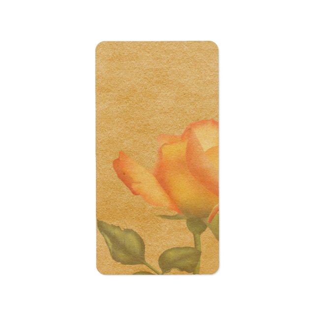 Medium Peach Rose Apothecary Label (Front)
