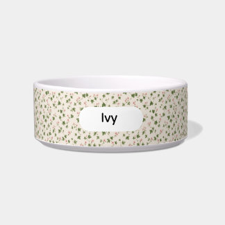 Medium Pet Bowl ivy pattern design