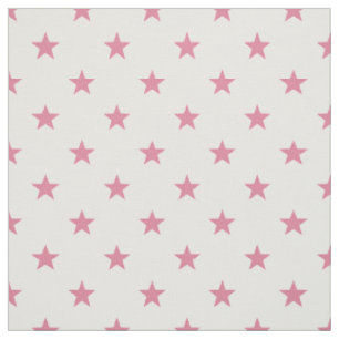 Medium Pink Stars (small scale) Fabric