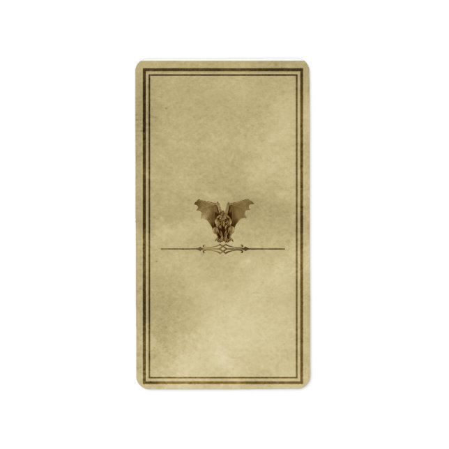 Medium Plain Gargoyle Apothecary Label (Front)