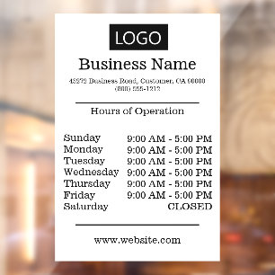 Medium Size Logo Hours of Operation Opening Times