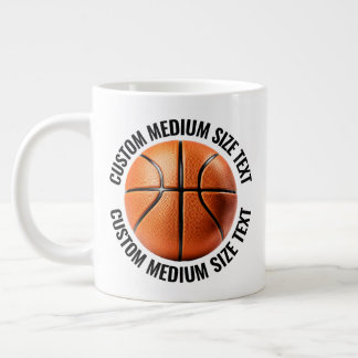 Medium Size Personalised Text Giant Basketball Mug