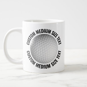 Medium Size Personalised Text Giant Golf Mug