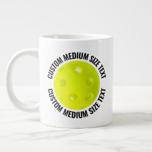 Medium Size Personalized Text Pickleball Custom Large Coffee Mug