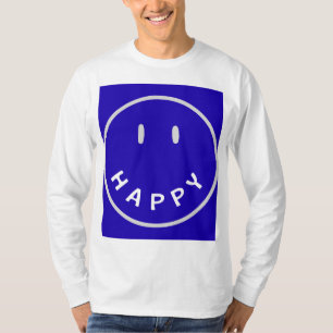 medium size T shirt full sleeve happy face design 