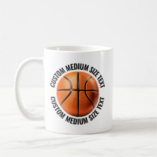 Medium Size Text 11oz Personalised Basketball Mug