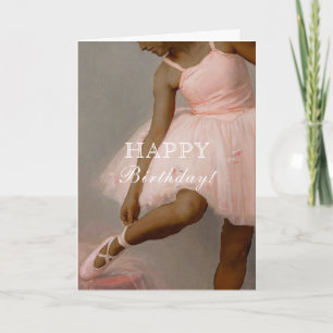 Medium Skin Ballerina Birthday Card