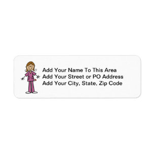 Medium Skin Stick Figure Female Nurse