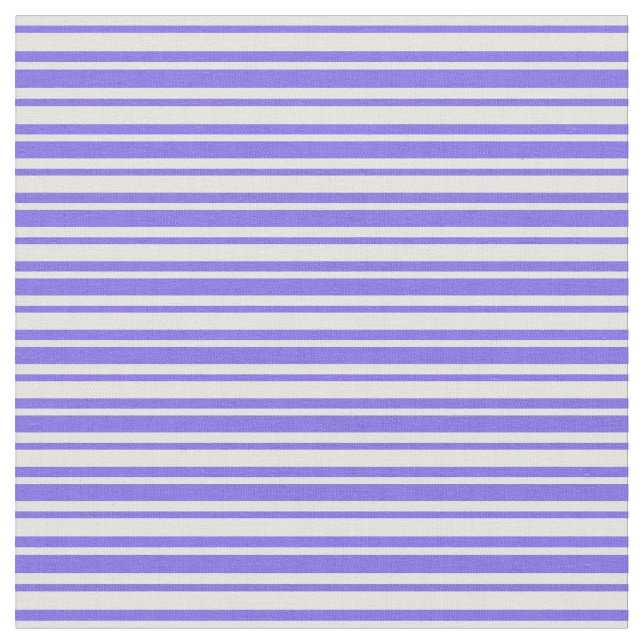 Medium Slate Blue and Light Yellow Coloured Lines Fabric (Close Up)