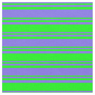 Medium Slate Blue and Lime Coloured Lines Fabric
