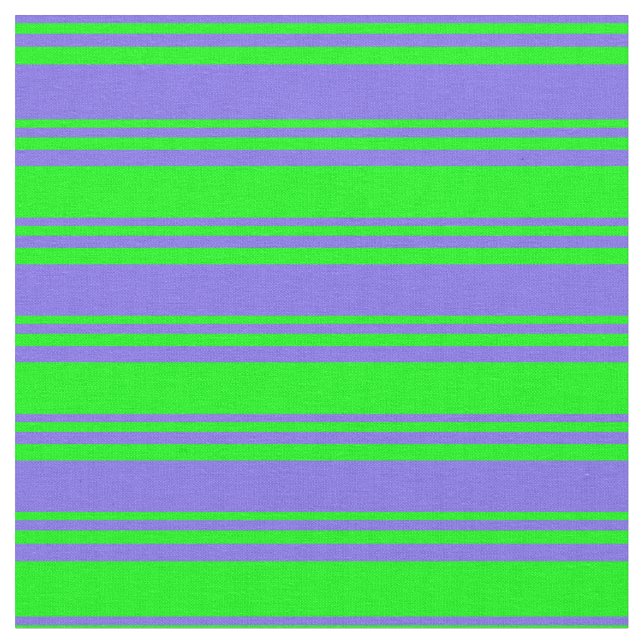 Medium Slate Blue and Lime Coloured Lines Fabric (Close Up)