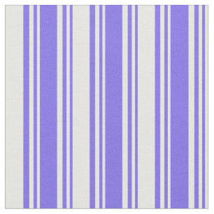 Medium Slate Blue and White Stripes Fabric