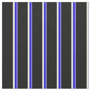 Medium Slate Blue, Blue, Beige & Black Coloured Fabric