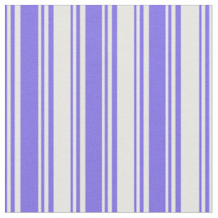 Medium Slate Blue & White Stripes Fabric