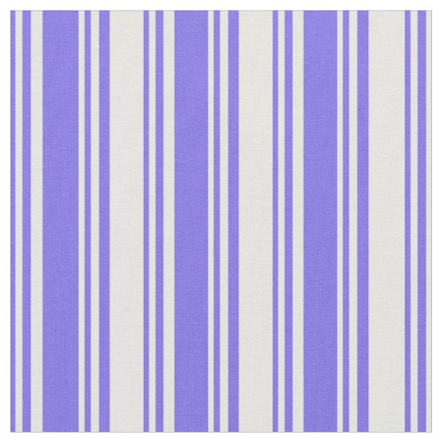 Medium Slate Blue & White Stripes Fabric (Close Up)