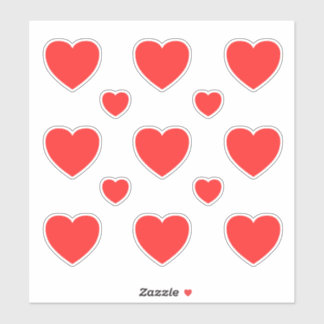 Medium Small red Hearts pattern 3