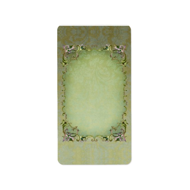Medium Spring Brocade Apothecary Label (Front)