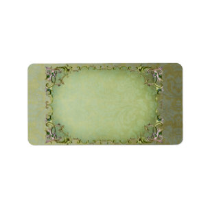Medium Spring Brocade Horizontal Apothecary Label