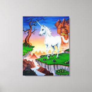 Medium stretched canvas print fantasy Unicorn