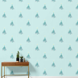 Medium Swirly Christmas Tree Wallpaper