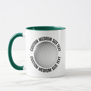 Medium Text HUNTER GREEN Combo 11oz Custom Golf Mug