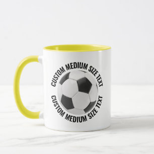 Medium Text YELLOW Combo 11oz Custom Soccer Mug