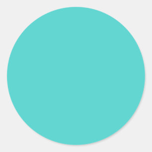 Medium Turquoise Classic One Colour Classic Round Sticker