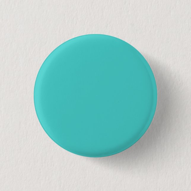Medium Turquoise Solid Colour 3 Cm Round Badge (Front)