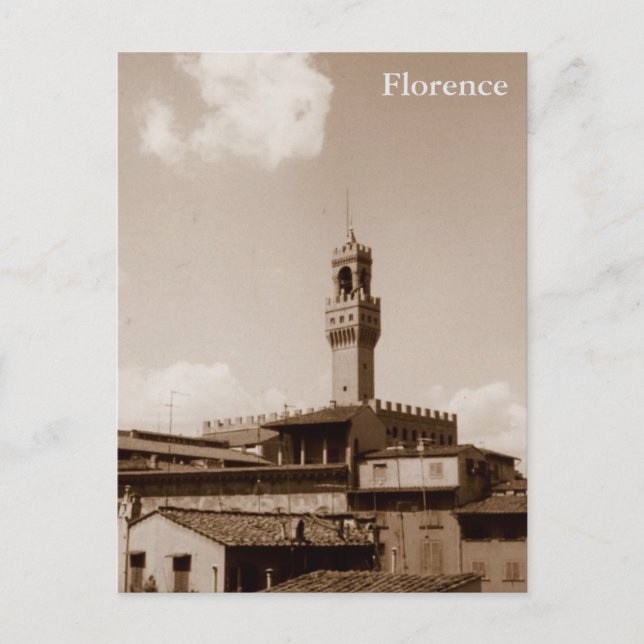 Mediveal view of Florence Postcard (Front)